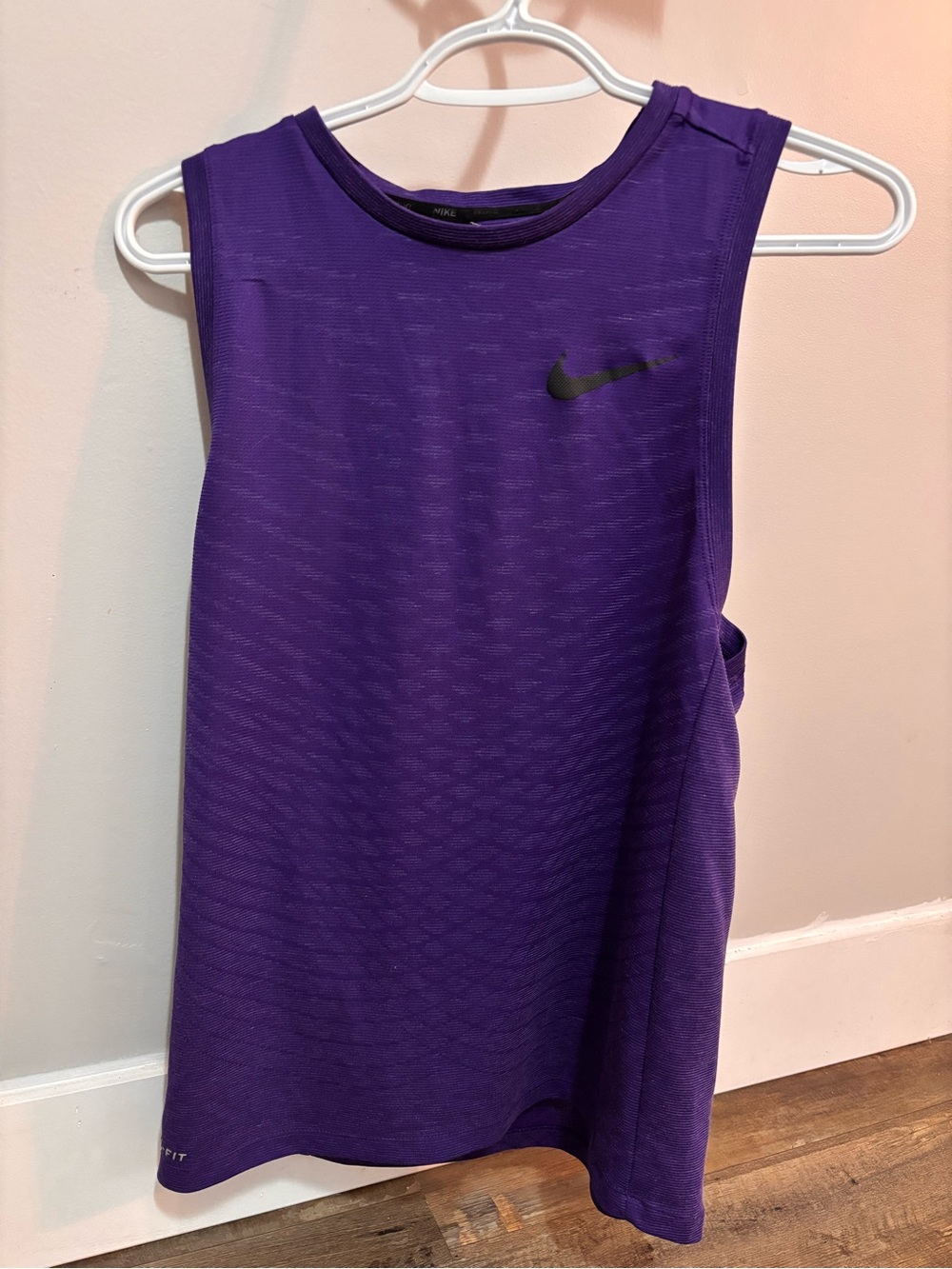 Nike Purple Performance Muscle Tank with Black Swoosh
